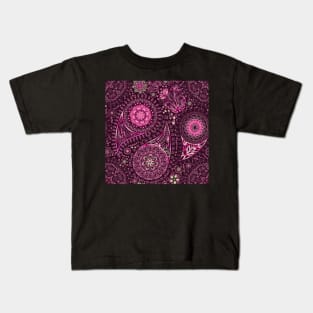 Ornate Pink Paisley Kids T-Shirt